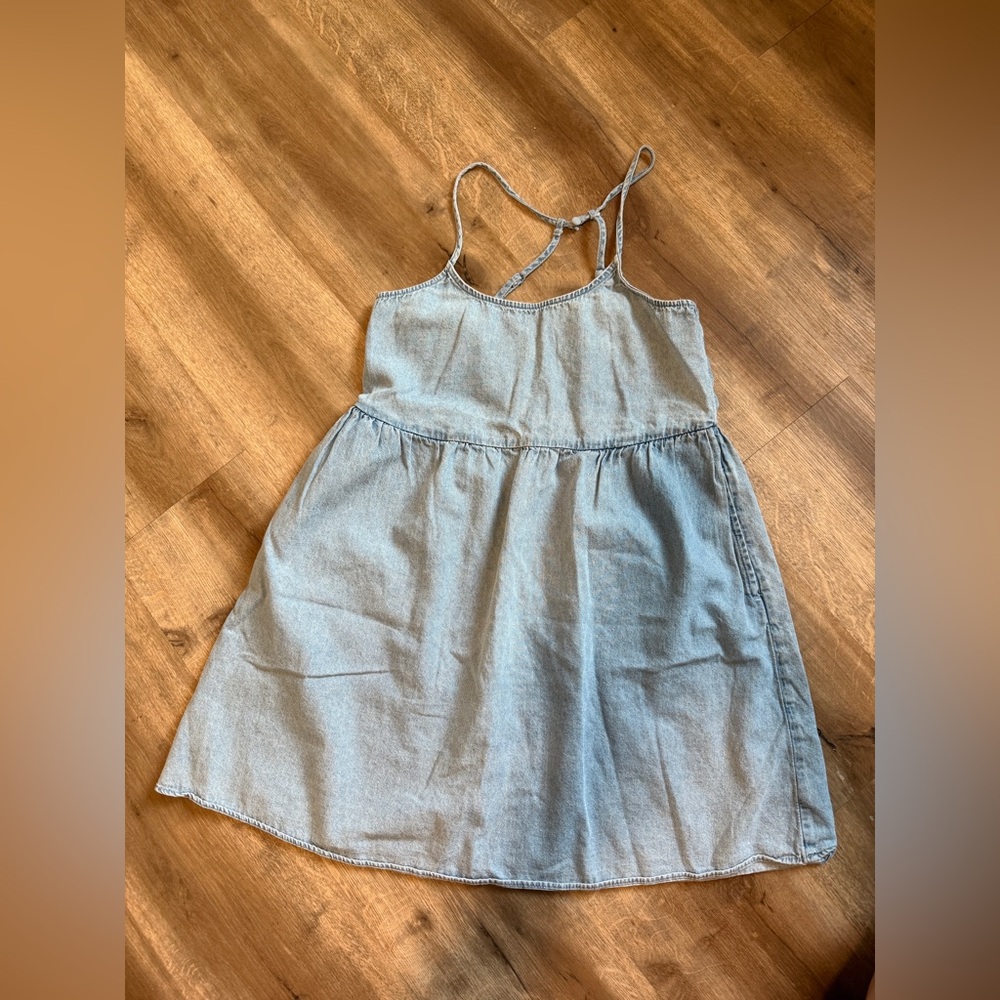 American Eagle Light Blue Denim Dress
